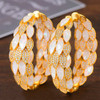 Luxury Peacock Abalone Shell Statement Big Hoop Earrings For Women Wedding Cubic Zircon DUBAI Bridal Circle Hoop Earring