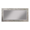 Benzara BM178075 Full Length Leaner Mirror with Metal Hammered Frame Gray - 31 x 2 x 65 in.