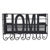 Wall Mounted Metal Wine Rack 4 Long Stem Glass Holder & Wine Cork Storage