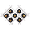 Set of 5 Wall Mount Wine Rack Set w/ Storage Shelves and Glass Holder White