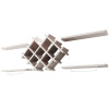 Set of 5 Wall Mount Wine Rack Set w/ Storage Shelves and Glass Holder White