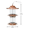 Copper Plated & Glass Bird Feeder