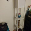 Home Decoration Floor Lamp Fabric Shade Light Shelf Organizer Storage Bedroom Living Room Furniture