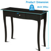 Gymax Wooden Console Table Hallway Entryway Side Sofa Accent Storage Drawer Black