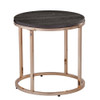 Silver Orchid Belle Round 3-piece Nesting Coffee Table Set - Espresso/Champagne