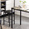 High Marble Face  Dining Table and Chair set Cushion Black