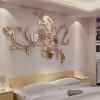 3D Mirror Flower Removable Wall Sticker Art Acrylic Mural Decal Wall Home Decor