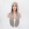 Long Silky Straight Hair Synthetic Lace Front Wig