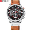 CURREN Watch Chronograph Sport Mens Watches Quartz Clock Leather Male Wristwatch Relogio Masculino Fashion Gift for Men CURREN Watch Chronograph Sport Mens Watches Quartz Clock Leather Male Wristwatch Relogio Masculino Fashion Gift for Men