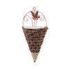 Natural Wicker Flower Basket Wall Hanging Pot Planter Rattan Vase Basket Decor Handmade Wicker Hanging Baskets