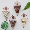 Natural Wicker Flower Basket Wall Hanging Pot Planter Rattan Vase Basket Decor Handmade Wicker Hanging Baskets