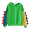 Cute Hoodies Patchwork Winter Harajuku Kawaii Sweatshirt Women Oversize Hooded Pullover Dinosaur Cos Tops Tracksuit Sudadera New