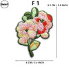1 PCS Rose Flower Embroidered Iron on Patches for Clothing DIY Stripes Clothes Patchwork Sticker Custom Flowers Applique @Z