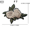 1 PCS Rose Flower Embroidered Iron on Patches for Clothing DIY Stripes Clothes Patchwork Sticker Custom Flowers Applique @Z