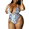 Snake Skin Print  One Piece Backless Bikini "PLUS SIZES AVAILABLE"