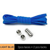 1Pair Metal Lock Shoelaces Round Elastic Shoe Laces Special No Tie Shoelace for Men Women Lacing Rubber Zapatillas 23 Colors
