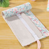 Pink Flower Canvas Makeup Brush Bag