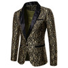 Velvet Silver Blazer Men Paisley Floral