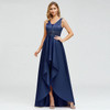 Dusty Pink Sequin Waist Asymmetrical Maxi Dress