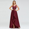 Dusty Pink Sequin Waist Asymmetrical Maxi Dress
