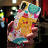 Eqvvol Cute 3D Emboss Cartoon Patterned Phone Case For iphone X 8 7 6 6S Plus Cases Soft Silicone Cover For iphone 5 5s SE Coque