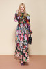 Floral Print Long Sleeve Elegant Maxi Dress Floral Print Long Sleeve Elegant Maxi Dress