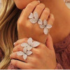Luxury Flower Leaf Hand Made Ring