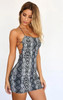 Snake Print Club Mini Bodycon Dress