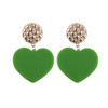 Crystal Resin Trendy Green Statement Pendant Drop Earring