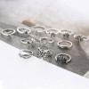 Antique Silver Carved Animal Ring Set Antique Silver Carved Animal Ring Set