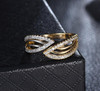 Resizable Open Crystal Ring