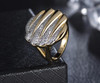 Gold Crystal Cocktail Ring