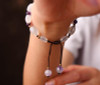 Vintage Flowers Stones Beaded Crystal Bracelet