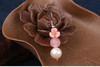 Vintage Pearl Flower Beads Stone Long Earring