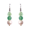 Vintage Pearl Flower Beads Stone Long Earring