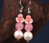 Vintage Pearl Flower Beads Stone Long Earring