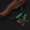 Handmade Butterfly Green Braided Vintage Necklace Handmade Butterfly Green Braided Vintage Necklace