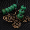 Handmade Butterfly Green Braided Vintage Necklace Handmade Butterfly Green Braided Vintage Necklace