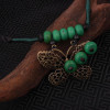 Handmade Butterfly Green Braided Vintage Necklace Handmade Butterfly Green Braided Vintage Necklace