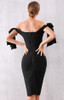 Black Slash Neck Elegant Off Shoulder Bodycon Dress Black Slash Neck Elegant Off Shoulder Bodycon Dress