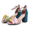 Flowers Embellished Ankle Strap Sandals Flowers Embellished Ankle Strap Sandals