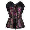 Steampunk Gothic Burlesque Rave Gothic Women Plus Size Purple Corset Bustier