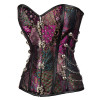 Steampunk Gothic Burlesque Rave Gothic Women Plus Size Purple Corset Bustier