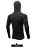 Hooded Long Sleeve Quick Dry Compression Fitness Sport Top with Zipper and Rash guard