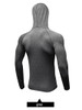 Hooded Long Sleeve Quick Dry Compression Fitness Sport Top with Zipper and Rash guard