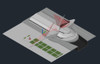 【Famous Architecture Project】Milwaukee art museum CAD 3D Drawing, by santiago calatrava-Architectural 3D CAD model