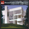 【Famous Architecture Project】Villa inspired from Richard Meier's house-Architectural CAD Drawings