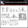★【Fountain,Flower Pot Autocad Blocks】All kinds of CAD blocks Bundle