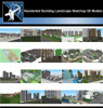 ★Best 20 Types of Residential Building Landscape Sketchup 3D Models Collection V.9