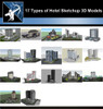 ★Best 17 Types of Hotel Sketchup 3D Models Collection V.3 (Recommanded!!)